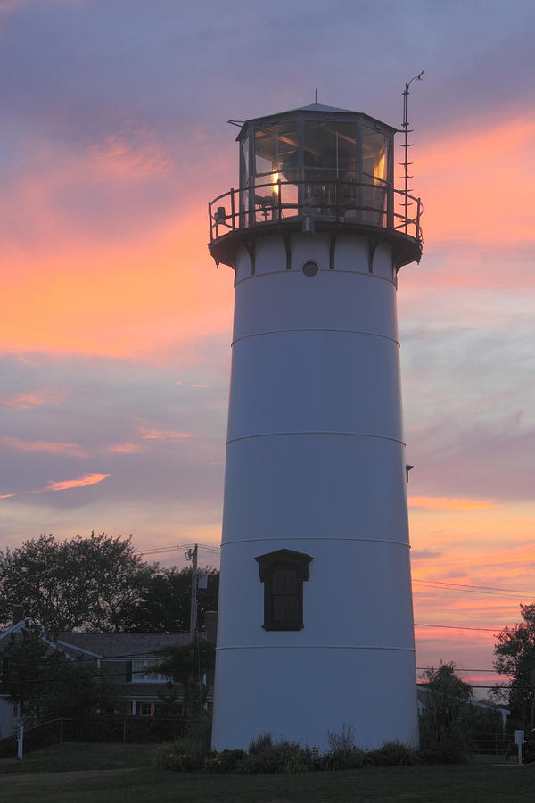 Chatham Lighthouse Tower Sunset Photograph by John Burk