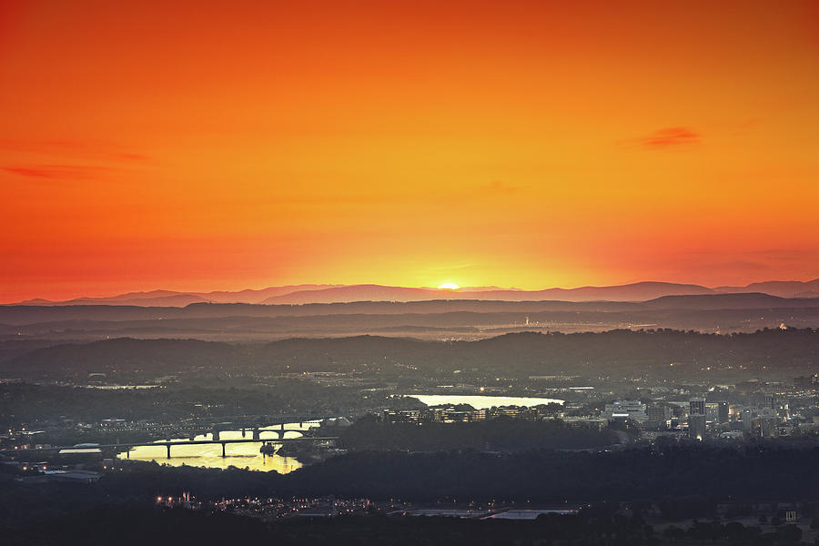 Bridge Photograph - Chattanooga Sunrise by Steven Llorca