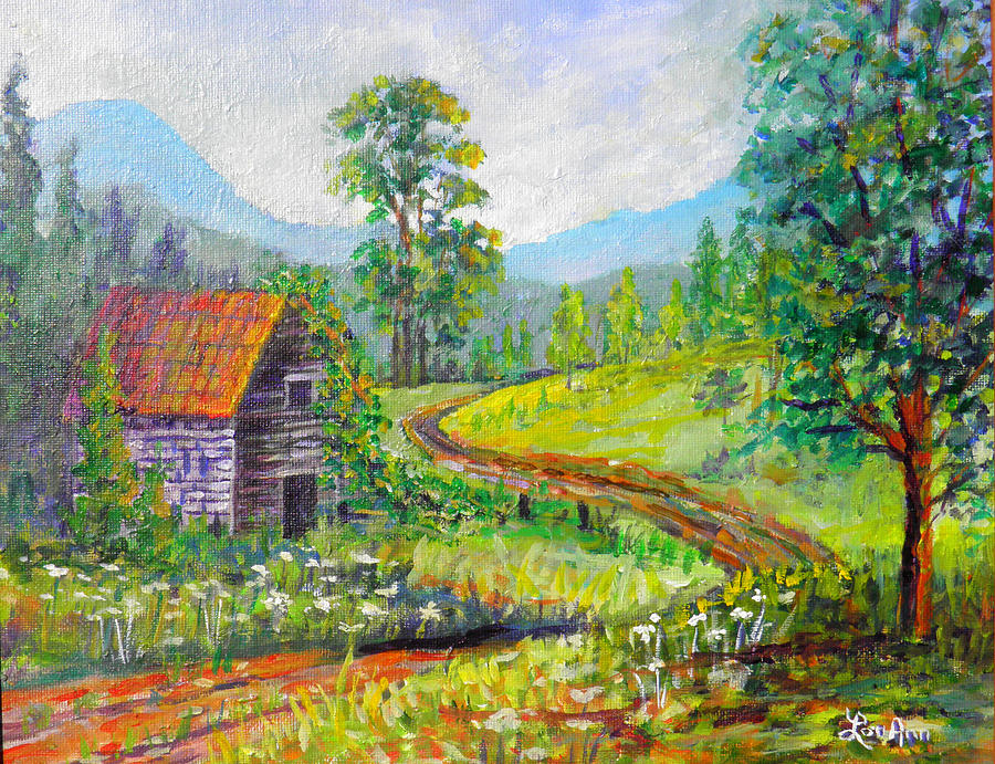 Chatuge Tobacco Shack Painting by Lou Ann Bagnall - Pixels