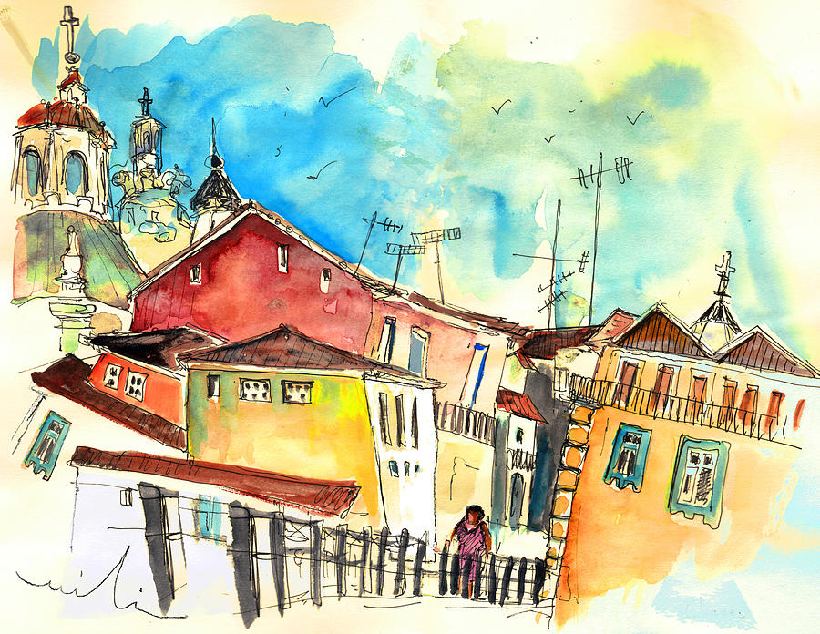 Chaves in Portugal 02 Painting by Miki De Goodaboom