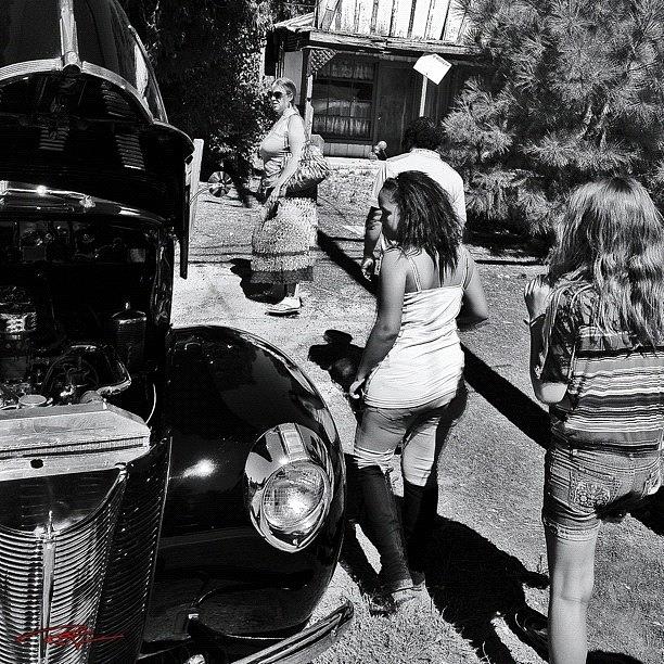 Vintage Photograph - Checkin Out Antique Cars by Ric Spencer