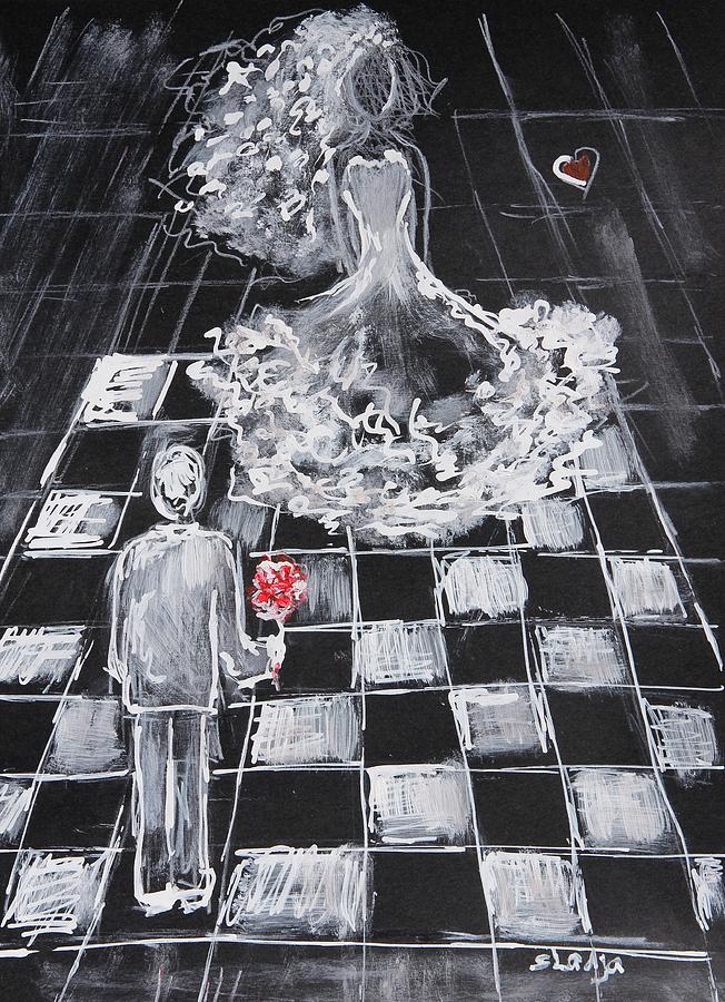 Black And White Painting - Checkmate by Sladjana Lazarevic