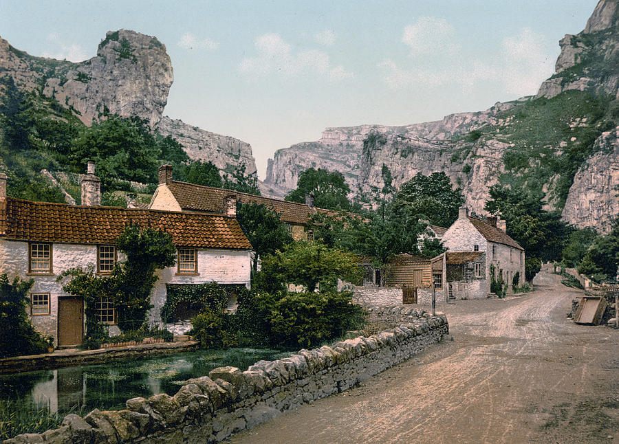 Cheddar - England - Village and Lion Rock Photograph by International  Images