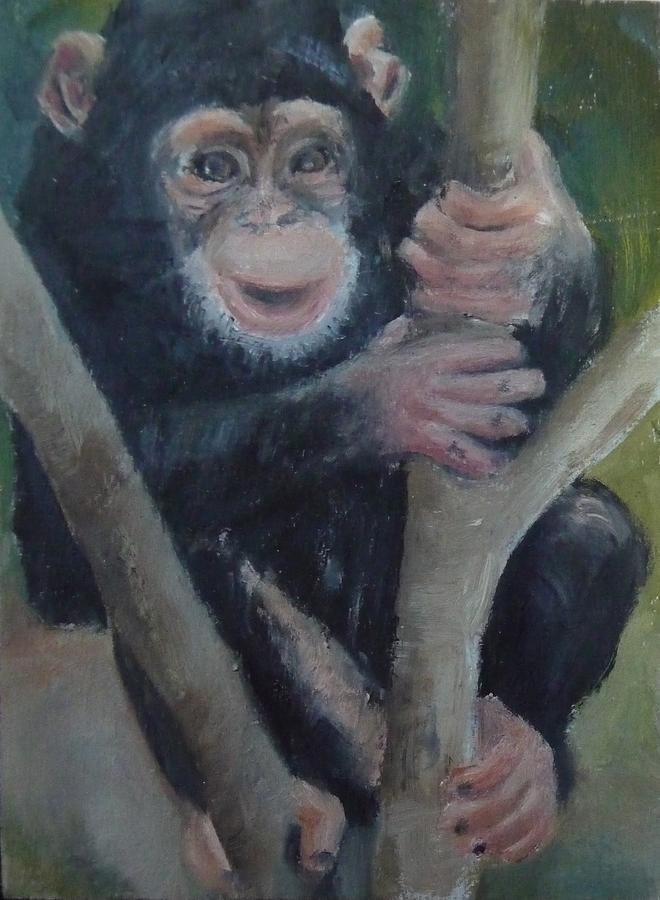 Cheeky Monkey Painting by Jessmyne Stephenson