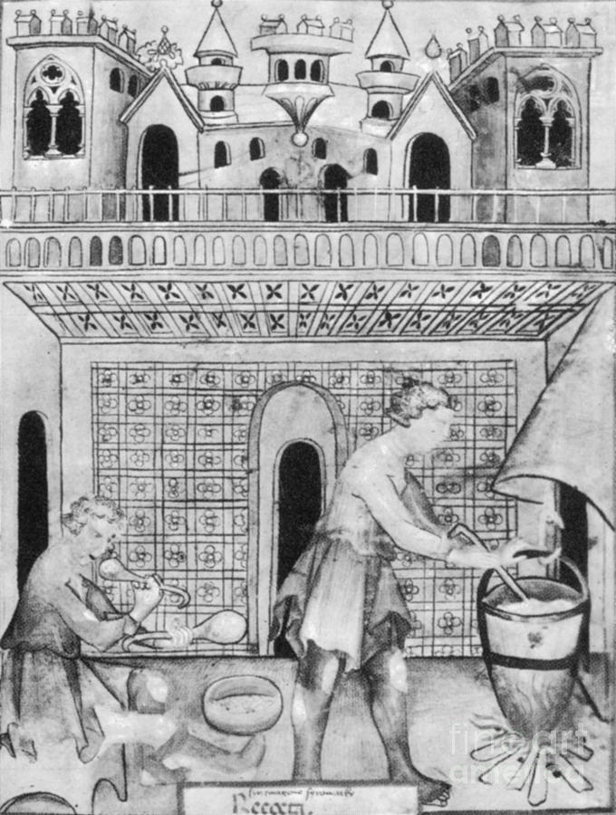 Cheese Maker, Medieval Tradesman Photograph by Science Source