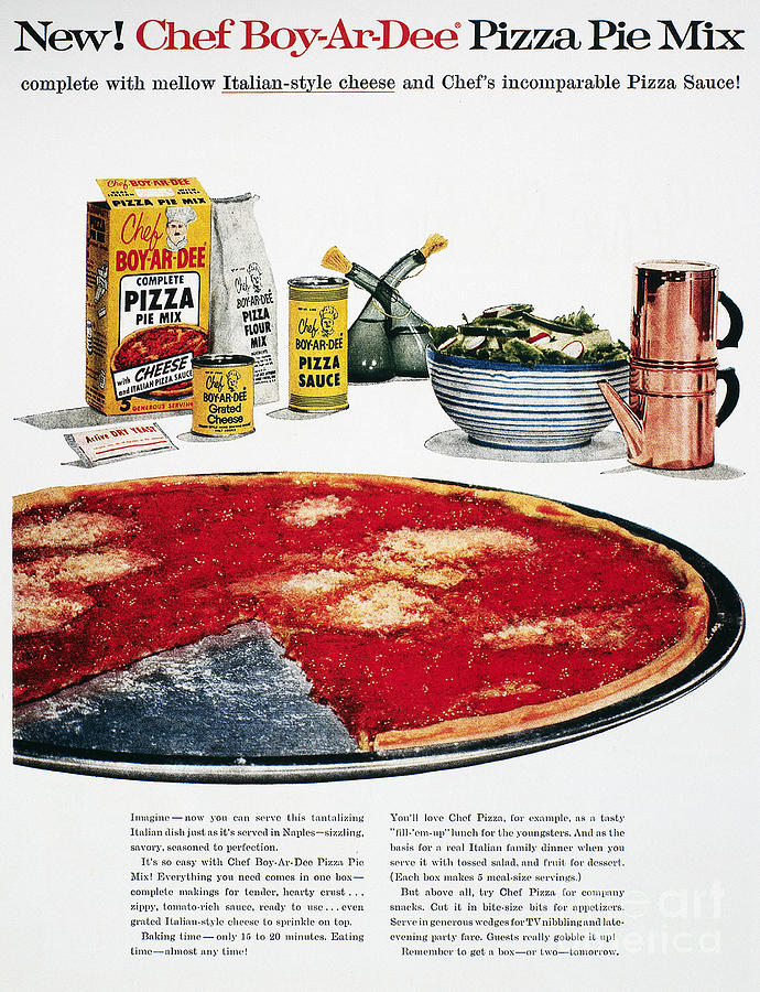 Chef Boyardee Ad, 1956 Photograph by Granger