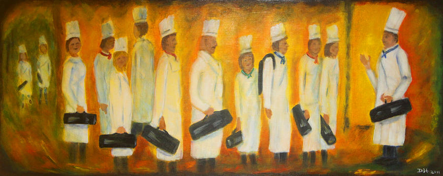 Chef School Painting by Diana Haronis