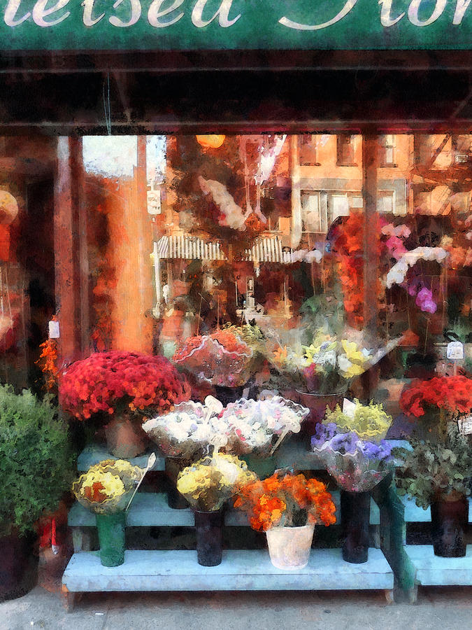 Vase Photograph - Chelsea Flower Shop by Susan Savad