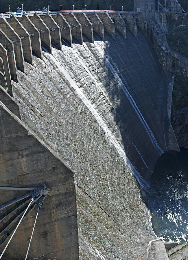 Cheoah Dam on Little Tennessee River NC Photograph by Gregory Scott ...