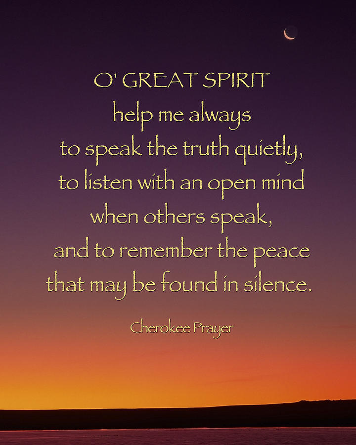 o great spirit indian prayer