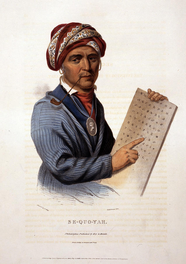 Cherokee Tribe. Se-quo-yah, Sequoyah Photograph by Everett Cherokee Tribe. Se-quo-yah, Sequoyah Photograph by Everett