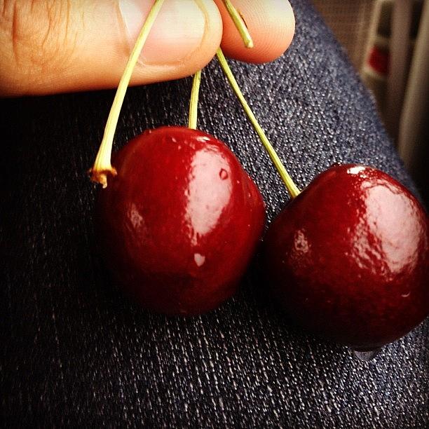Fruit Photograph - Cherries pops by Harman Kaur