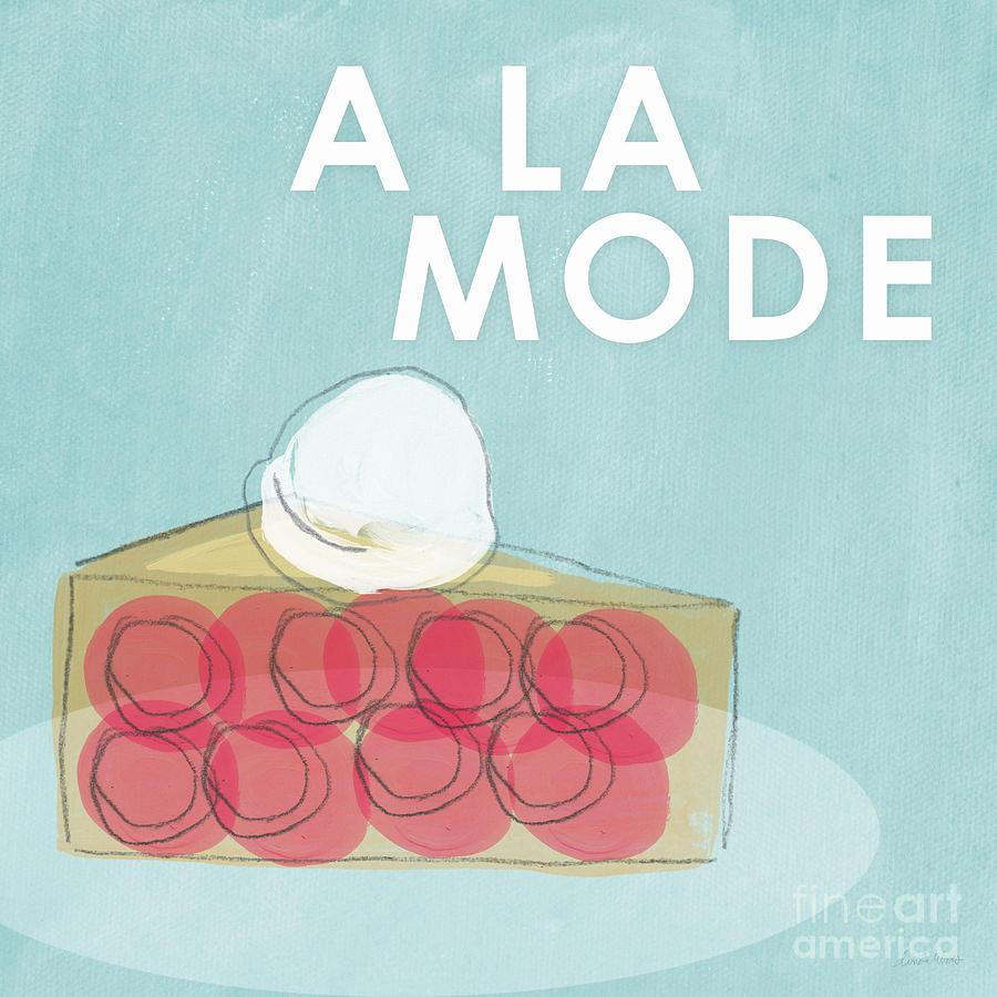 Pie Painting - Cherry Pie a la Mode by Linda Woods