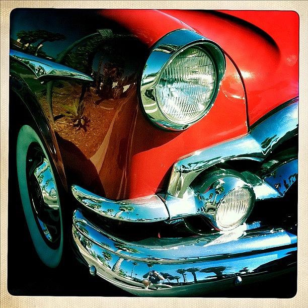 Car Photograph - Cherry Red and Chrome by Todd Kelley