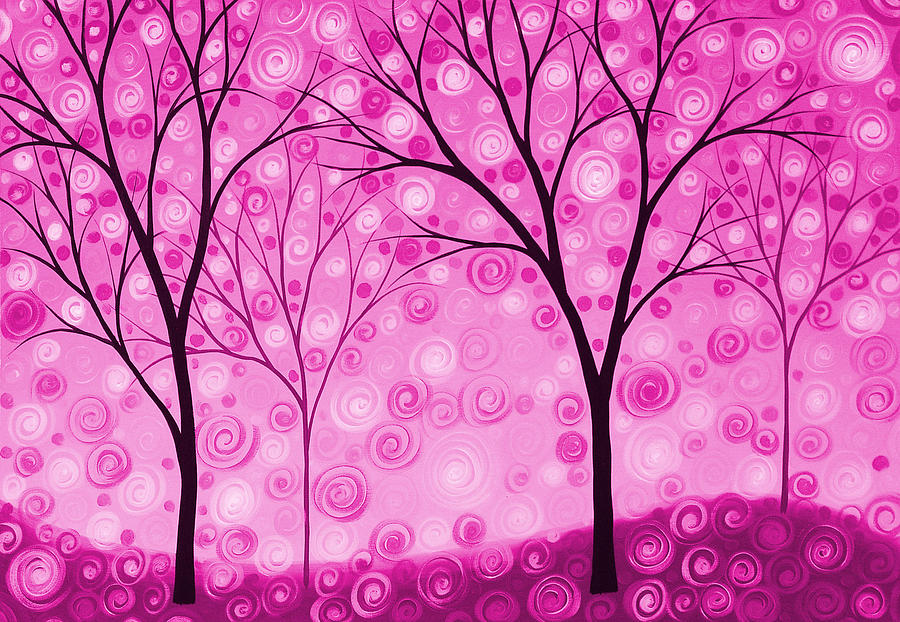 Cherry Sky Painting by Amy Giacomelli