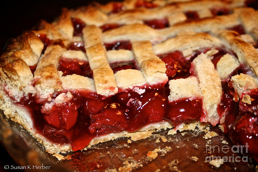 Pie Photograph - Cherry  by Susan Herber