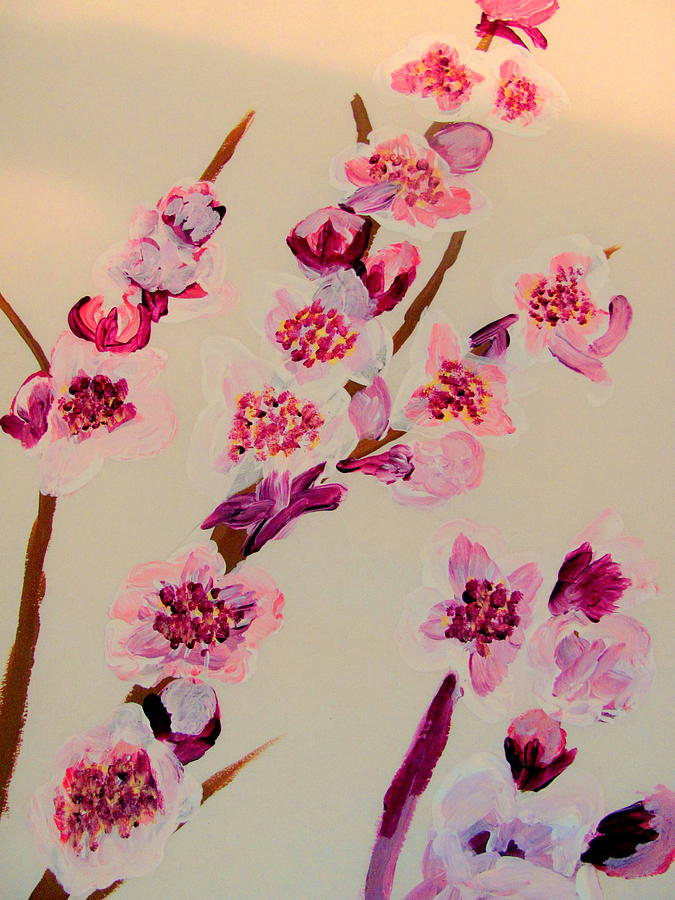 Tree Painting - Cherry Tree Blossoms by Amy Bradley