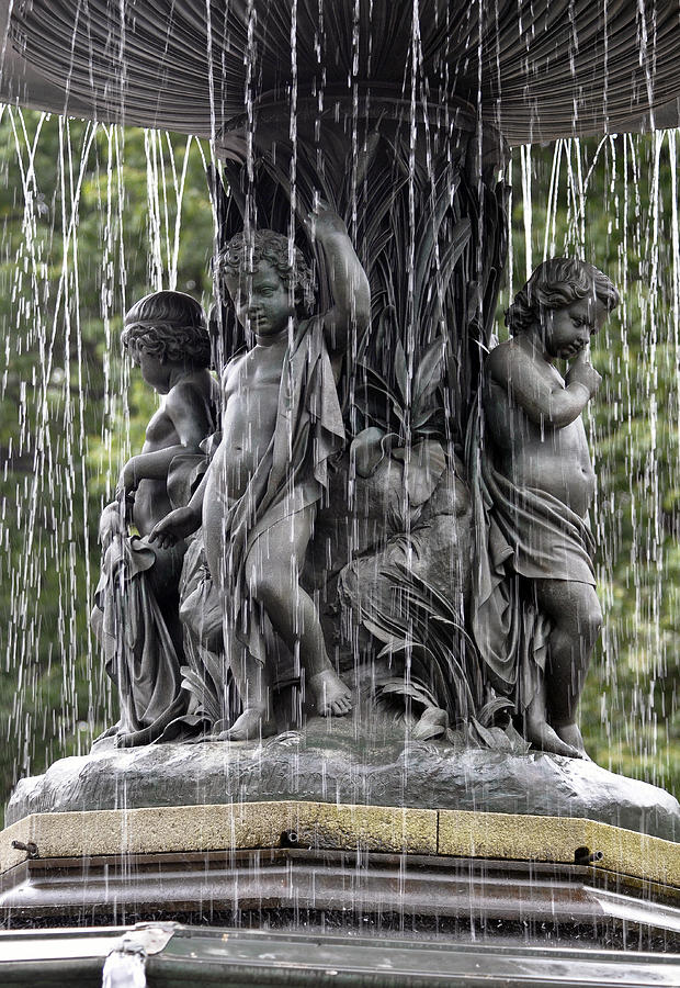 Cherub Bethesda Fountain  Photograph by Sarah McKoy