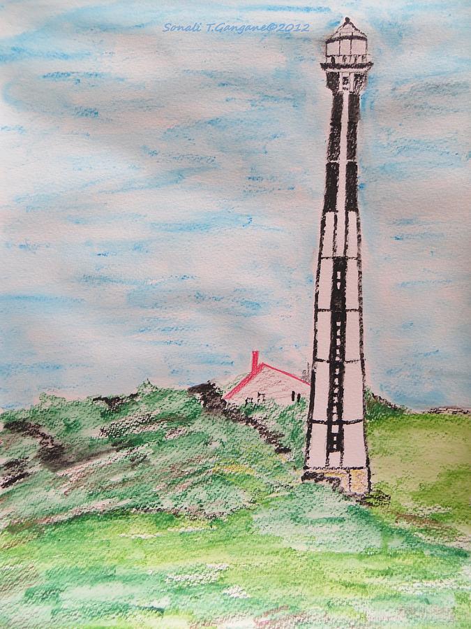 Chesapeake bay lighthouse Drawing by Sonali Gangane