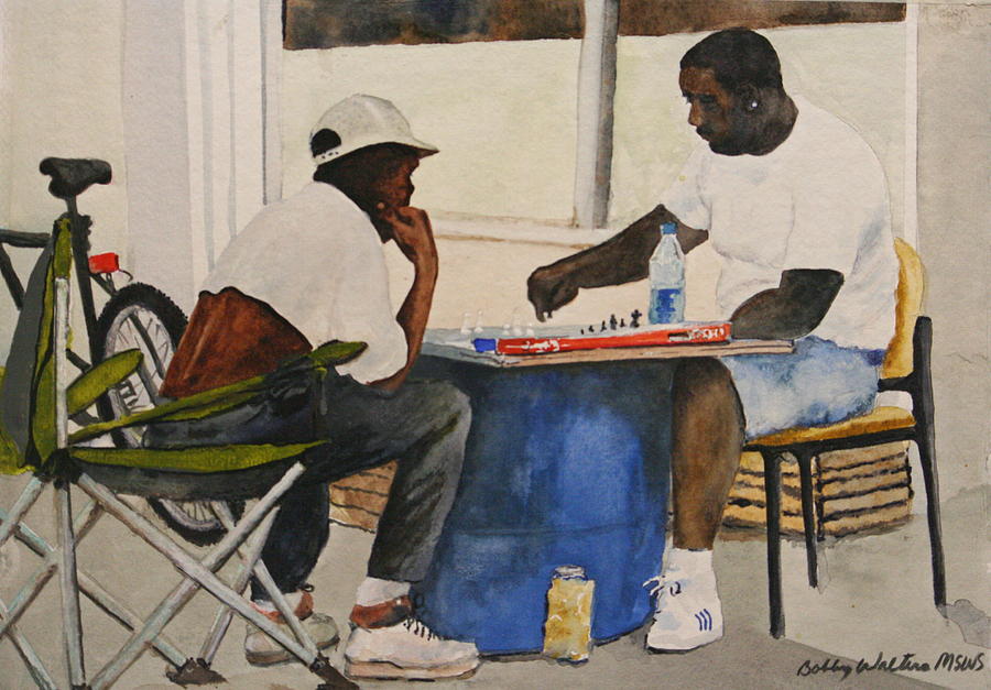 Chess Anyone  Painting by Bobby Walters