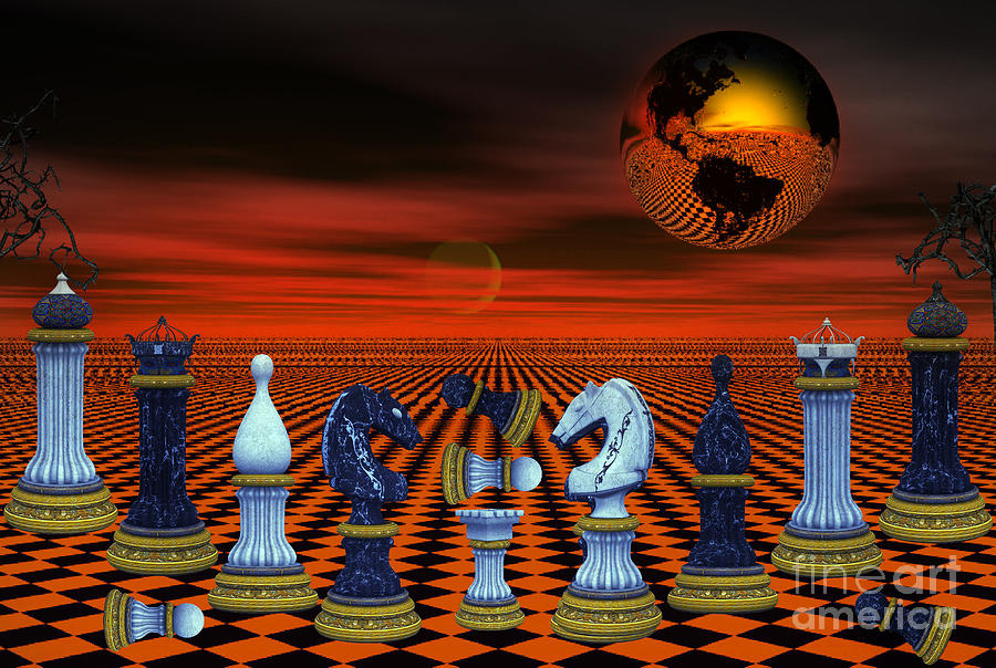 New World Chess Digital Art by Elaine Manley
