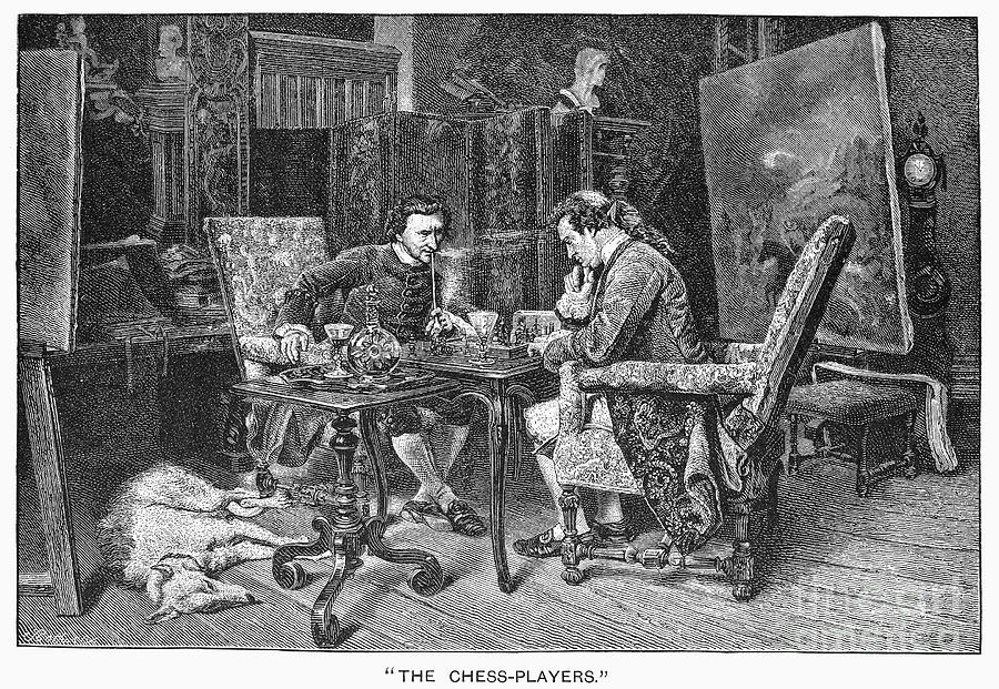 CHESS PLAYERS, c1750 Photograph by Granger