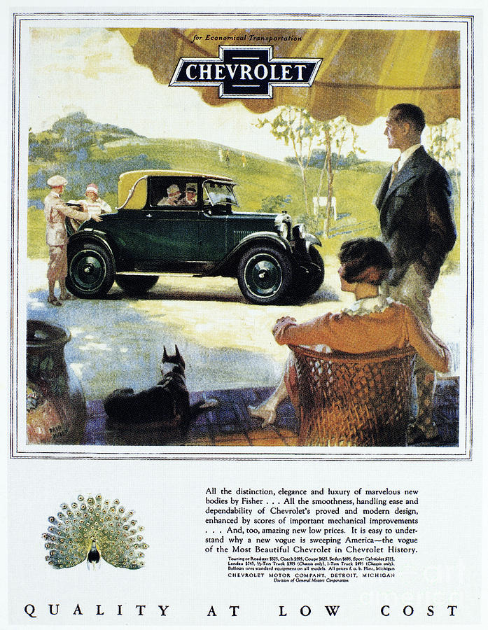 Chevrolet Ad, 1927 Photograph by Granger