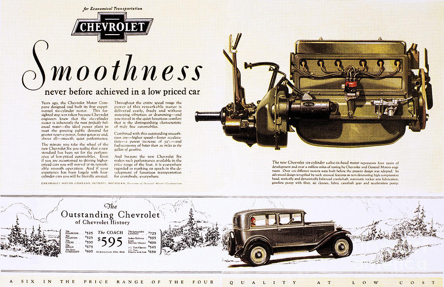 Chevrolet Ad, 1929 Photograph by Granger
