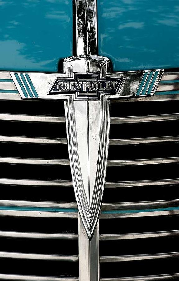 Chevy grill emblem Photograph by David Campione