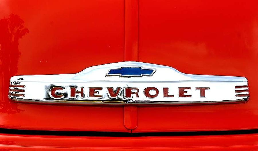 Chevy hood emblem Photograph by David Campione