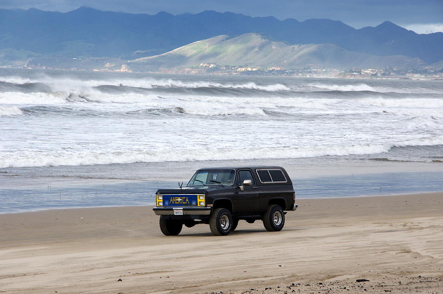 Chevy on Beach Photograph by Jeff Lowe