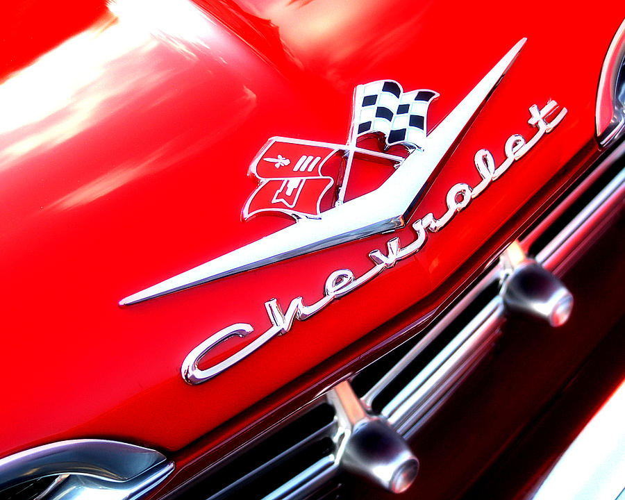 Car Photograph - Chevy Red by Michael Shreves