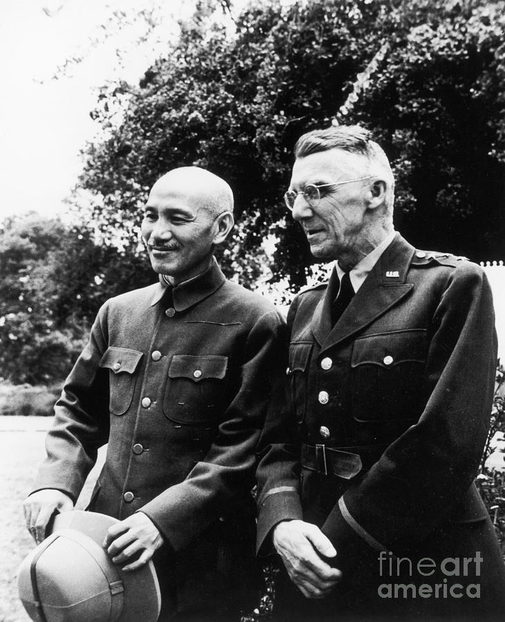 Chiang Kai-shek & Stilwell Photograph by Granger