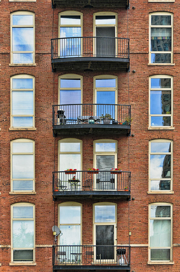 Chicago City Balconies Photograph by Betty Eich