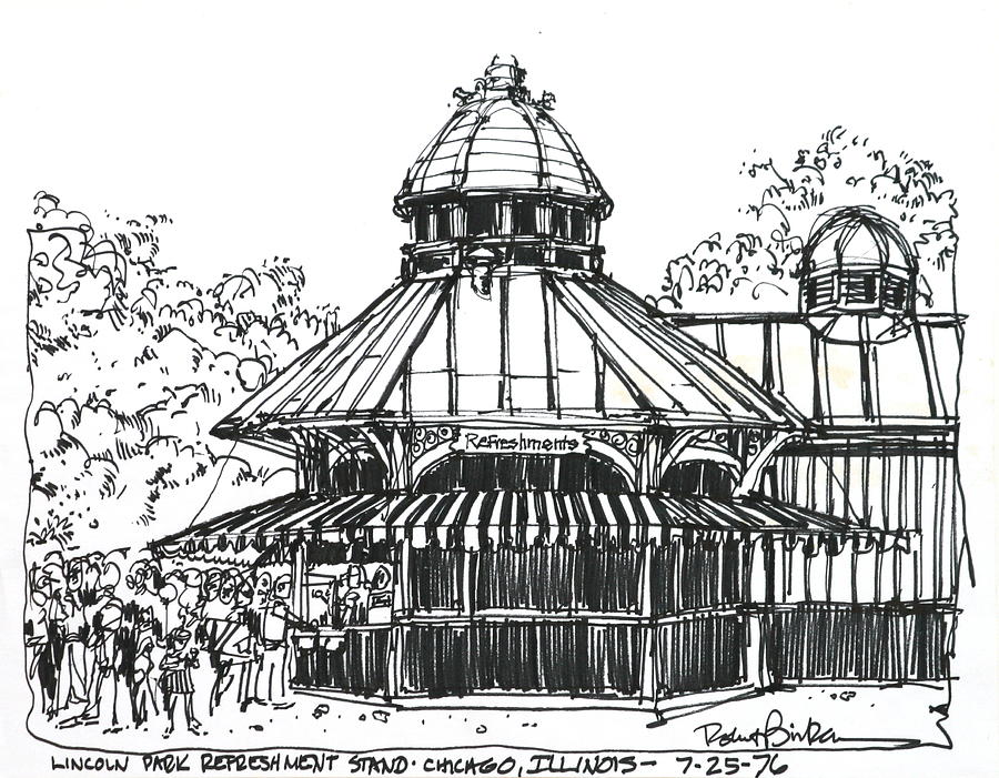 Chicago Lincoln Park Zoo Drawing by Robert Birkenes