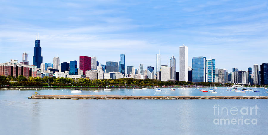 Chicago Panarama Skyline Photograph by Paul Velgos - Fine Art America