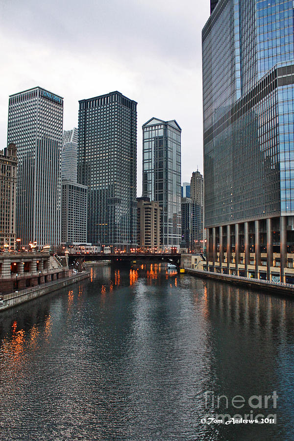 Chicago Photograph - Chicago River by Tom Andrews