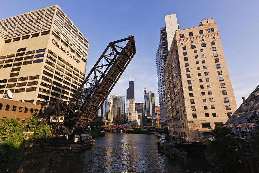 Chicago Skyline From The Kinzie Street Bridge Photograph by Jeremy Woodhouse Chicago Skyline From The Kinzie Street Bridge Photograph by Jeremy Woodhouse