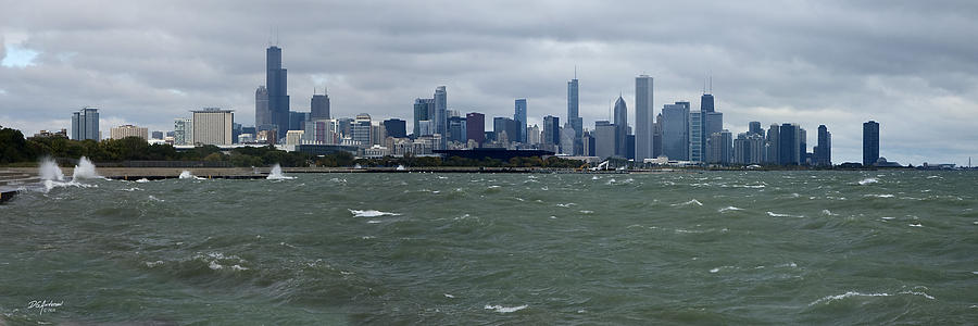 Chicago Photograph - Chicago Skyline in October by Don Anderson