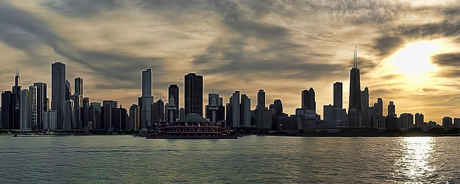 Chicago Skyline Navy Pier Photograph by Scott Wood