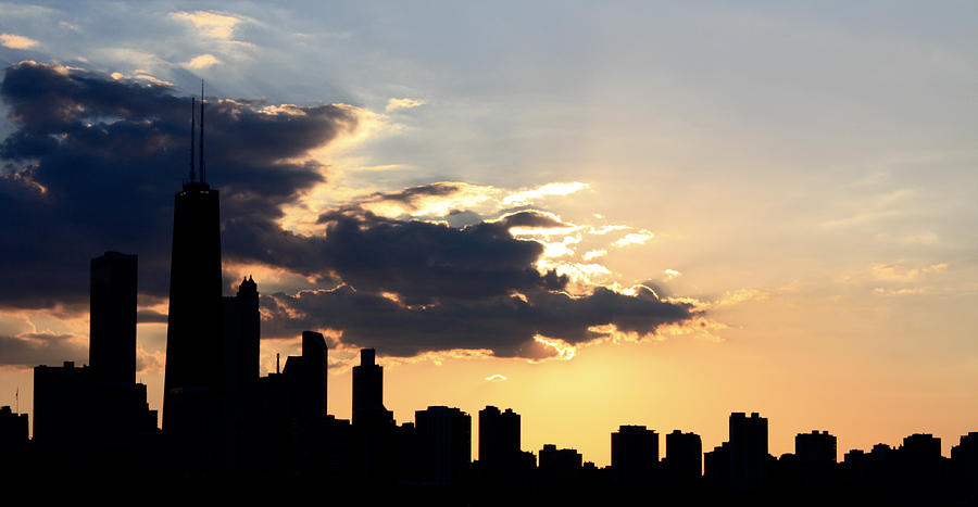 Chicago Skyline Silhouette Photograph by Anthony Doudt