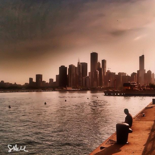 Skyline Photograph - Chicago Skyline Taken From Navy Pier by Sue Hall