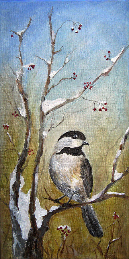 Chickadee Painting - Chickadee part 1 by Karen Copley Chickadee Painting - Chickadee part 1 by Karen Copley