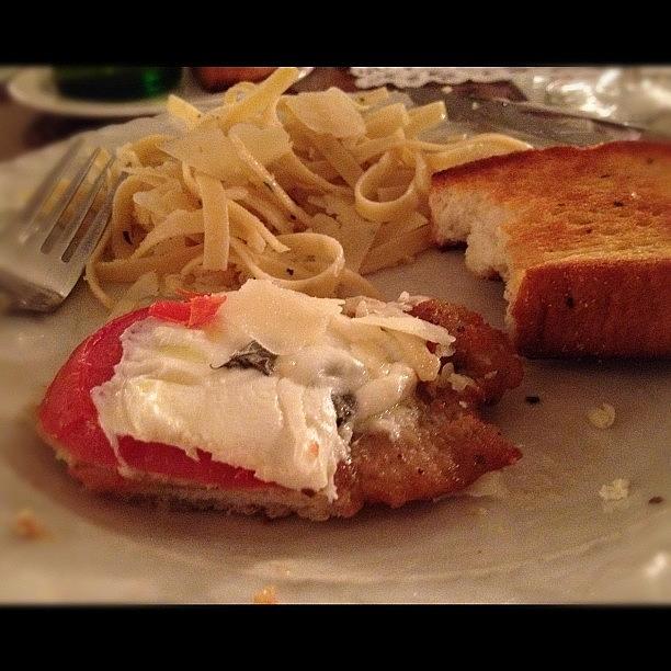 Tomato Photograph - Chicken Parm With Pasta And Garlic by Emily W