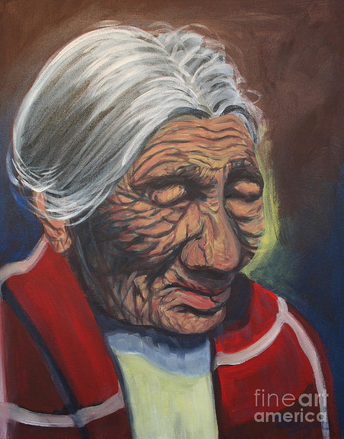 Portrait Painting - Chief Black Kettle by Mary Singer