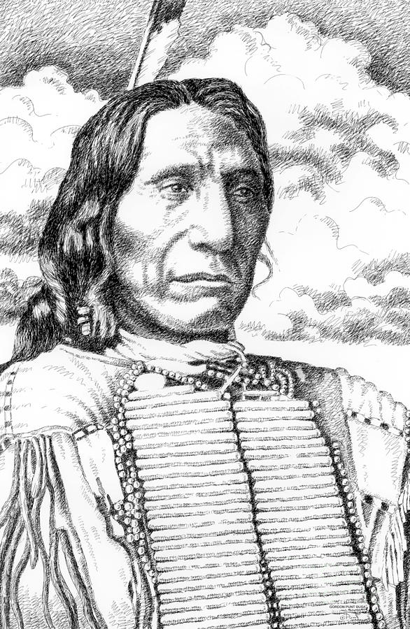 Chief-Red-Cloud Drawing by Gordon Punt