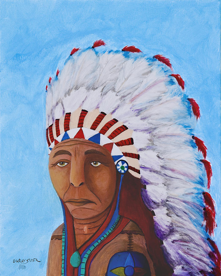 Chief Sitting Bull Painting By David Snyder Fine Art America   Chief Sitting Bull David Snyder 