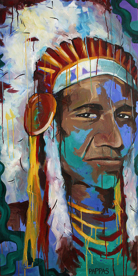 Abstract Painting - Chiefing by Julia Pappas