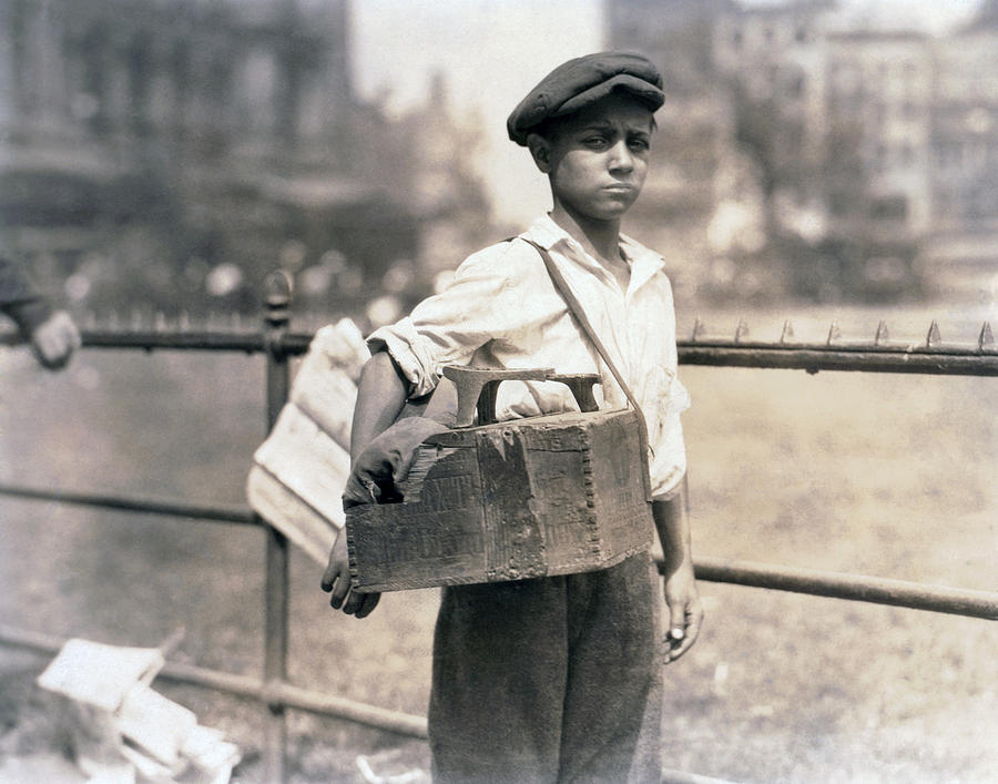 child labor bootblack near city hall photographeverett