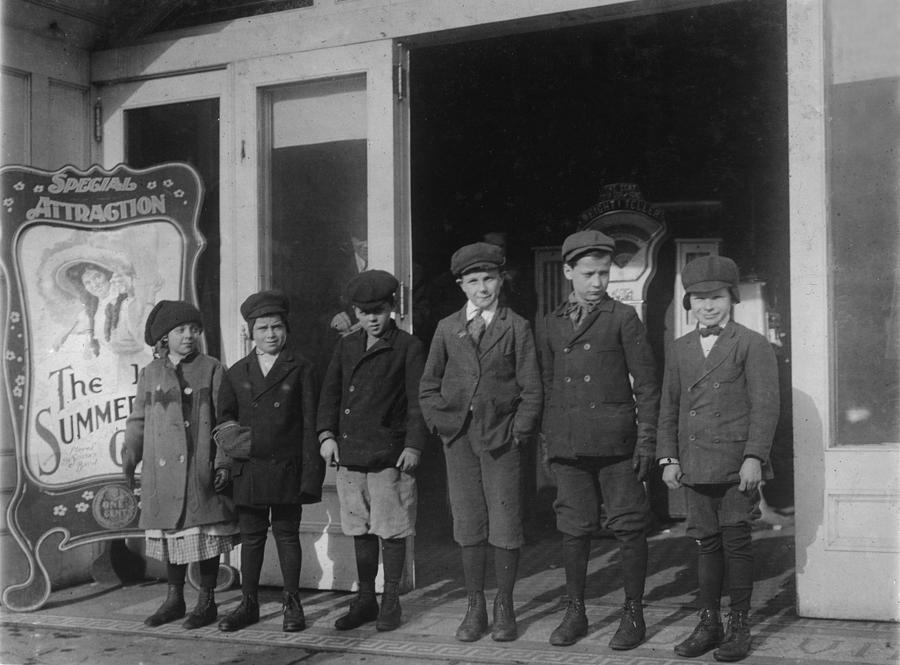 Lewis Wickes Hine Photograph - Children At A Penny Arcade, Original by Everett